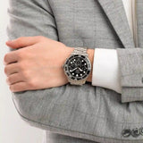 Fossil FB-03 Chronograph Black Dial Silver Steel Strap Watch for Men - FS5725 Authentic Buy Shop Now