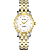 Mido Baroncelli III Automatic White Dial Two Tone Steel Strap Watch For Women - M7600.9.26.1 Authentic Buy Shop Now