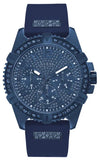 Guess Frontier Crystals Blue Dial Blue Silicon Strap Watch For Men - W1132G4 Authentic Buy Shop Now