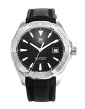 Tag Heuer Aquaracer Quartz Black Dial Black Rubber Strap Watch for Men - WAY1110.FT8021 Authentic Buy Shop Now