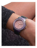 Guess Crown Jewel Diamonds Purple Dial Purple Steel Strap Watch for Women - GW0410L4 Authentic Buy Shop Now