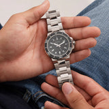 Guess Track Black Dial Silver Steel Strap Watch for Men - GW0426G1 Authentic Buy Shop Now