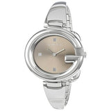 Gucci Guccissima Brown Dial Silver Steel Strap Watch For Women - YA134302 Authentic Buy Shop Now
