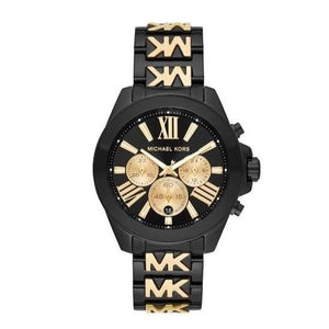 Michael Kors Wren Chronograph Black Dial Two Tone Steel Strap Watch for Women - MK6978 Authentic Buy Shop Now