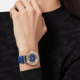 Versace Greca Blue Dial Blue Leather Strap Watch for Women - VERE00218 Authentic Buy Shop Now