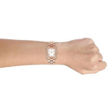 Michael Kors Emery Three-Hand Crystals Silver Dial Rose Gold Steel Strap Watch for Women - MK4644 Authentic Buy Shop Now