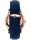 Emporio Armani Meccanico Automatic Blue Dial Blue Leather Strap Watch For Men - AR60050 Authentic Buy Shop Now
