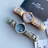 Coach Park Mother of Pearl Blue Dial Silver Steel Strap Watch for Women - 14503224 Authentic Buy Shop Now