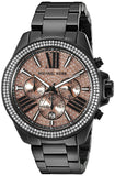 Michael Kors Wren Chronograph Gold Diamonds Dial Black Steel Strap Watch for Women - MK5879 Authentic Buy Shop Now