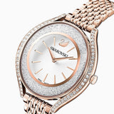 Swarovski Crystalline Aura Silver Dial Rose Gold Steel Strap Watch for Women - 5519459 Authentic Buy Shop Now