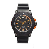 Emporio Armani Sportivo Quartz Black Dial Black Silicone Strap Watch For Men - AR5969 Authentic Buy Shop Now