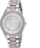 Michael Kors Lauryn Quartz Mother of Pearl White Dial Two Tone Steel Strap Watch For Women - MK4366 Authentic Buy Shop Now