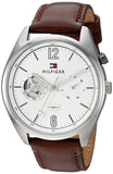 Tommy Hilfiger Deacon White Dial Brown Leather Strap Watch for Men - 1791550 Authentic Buy Shop Now