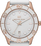 Michael Kors Runway Quartz White Dial White Rubber Strap Watch For Women - MK6853 Authentic Buy Shop Now