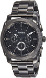 Fossil Machine Chronograph Black Dial Grey Steel Strap Watch for Men - FS4662 Authentic Buy Shop Now