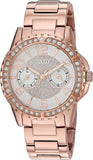 Guess Sassy Quartz White Dial Rose Gold Steel Strap Watch For Women - W0705L3 Authentic Buy Shop Now