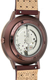 Fossil Vintage Muse Automatic Skeleton Maroon Dial Maroon Leather Strap Watch for Women - ME3137 Authentic Buy Shop Now