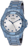 Guess Pinwheel Analog Silver Dial Blue Steel Strap Watch for Women - W0702L1 Authentic Buy Shop Now