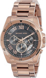 Michael Kors Brecken Chronograph Analog Black Dial Rose Gold Steel Strap Watch For Women - MK8563 Authentic Buy Shop Now