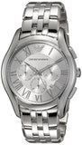 Emporio Armani Velente Chronograph Quartz Silver Dial Silver Steel Strap Watch For Men - AR1702 Authentic Buy Shop Now