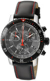 Tissot T Sport PRS 200 Chronograph Grey Dial Black Leather Strap Watch For Men - T067.417.26.051.00 Authentic Buy Shop Now