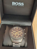 Hugo Boss Ikon Black Dial Black Steel Strap Watch for Men - 1513278 Authentic Buy Shop Now