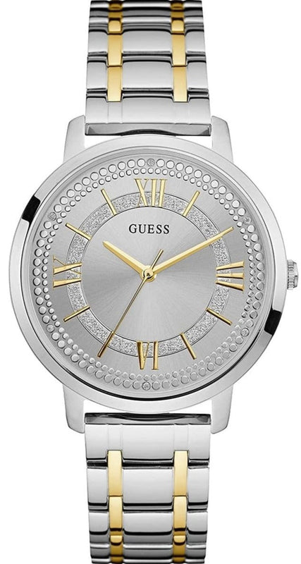Guess Montauk Silver Dial Two Tone Steel Strap Watch for Women - W0933L5 Authentic Buy Shop Now