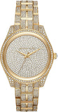 Michael Kors Lauryn Crystals Gold Dial Gold Steel Strap Watch For Women - MK3930 Authentic Buy Shop Now