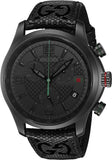 Gucci G Timeless Chronograph Black Dial Black Leather Strap Watch For Men - YA126244 Authentic Buy Shop Now