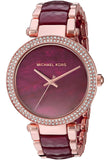 Michael Kors Parker Maroon Dial Two Tone Steel Strap Watch for Women - MK6412 Authentic Buy Shop Now