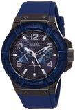 Guess Rigor Analog Blue Dial Blue Rubber Strap Watch For Men - W0248G5 Authentic Buy Shop Now