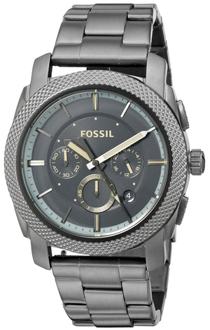 Fossil Machine Chronograph Grey Dial Grey Steel Strap Watch for Men - FS5172 Authentic Buy Shop Now