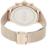Hugo Boss Companion Quartz Black Dial Rose Gold Mesh Bracelet Watch For Men - HB1513548 Authentic Buy Shop Now