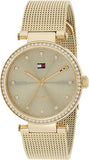 Tommy Hilfiger Lynn Quartz Gold Dial Gold Mesh Bracelet Watch For Women - 1781864 Authentic Buy Shop Now