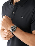 Michael Kors Everest Chronograph Black Dial Silver Steel Strap Watch For Men - MK8976 Authentic Buy Shop Now