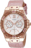 Guess Limelight Quartz Analog White Dial Pink Leather Strap Watch For Women - W0775l3 Authentic Buy Shop Now