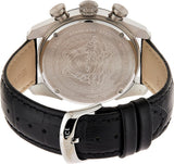 Versace V Ray Chronograph Quartz Black Dial Black Leather Strap Watch For Men - VE2I00121 Authentic Buy Shop Now