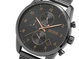 Hugo Boss Skymaster Grey Dial Grey Mesh Bracelet Watch for Men - 1513837 Authentic Buy Shop Now