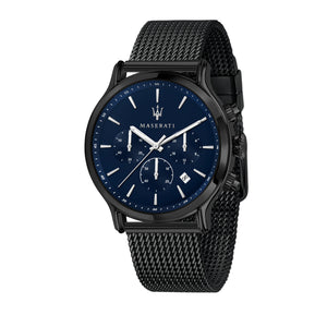 Maserati Epoca Black Edition Blue Dial Black Mesh Bracelet Watch For Men - R8873618008 Authentic Buy Shop Now