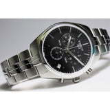 Tissot T Classic PR 100 Chronograph Black Dial Silver Steel Strap Watch for Men - T101.417.11.051.00 Authentic Buy Shop Now