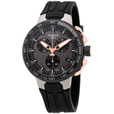 Tissot T Race Cycling Chronograph Black Dial Black Rubber Strap Watch For Men - T111.417.37.441.07 Authentic Buy Shop Now