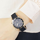 Marc Jacobs Rock Chronograph Black Dial Black Silicone Strap Watch for Women - MBM2553 Authentic Buy Shop Now