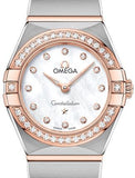 Omega Constellation Quartz Diamonds Mother of Pearl Dial Two Tone Steel Strap Watch for Women - 131.25.25.60.55.001 Authentic Buy Shop Now