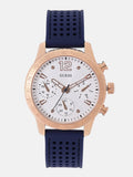 Guess Marina Multifunction White Dial Blue Rubber Strap Watch for Women - W1025L4 Authentic Buy Shop Now