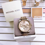 Michael Kors Lexington Gold Dial Gold Steel Strap Watch for Men - MK8281 Authentic Buy Shop Now