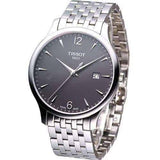 Tissot T Classic Tradition Grey Dial Silver Steel Strap Watch For Men - T063.610.11.067.00 Authentic Buy Shop Now