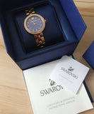 Swarovski Daytime Glittering Blue Dial Rose Gold Steel Strap Watch for Women - 5182277 Authentic Buy Shop Now