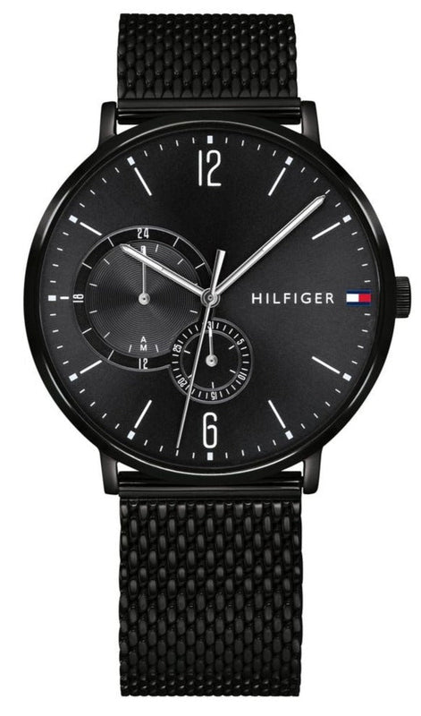 Tommy Hilfiger Brooklyn Black Dial Black Mesh Bracelet Watch for Men - 1791507 Authentic Buy Shop Now