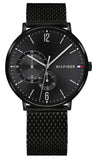 Tommy Hilfiger Brooklyn Black Dial Black Mesh Bracelet Watch for Men - 1791507 Authentic Buy Shop Now