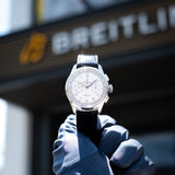 Breitling Premier B09 Chronograph 40 White Dial Black Leather Strap Watch for Men - AB0930371G1P1 Authentic Buy Shop Now